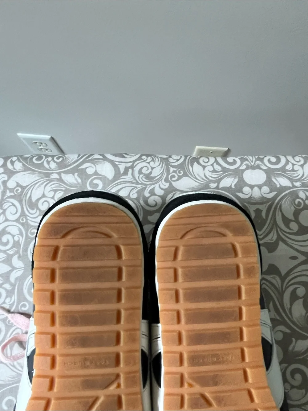 Tory Burch Black Hank Field Sneakers with Custom Pink Laces